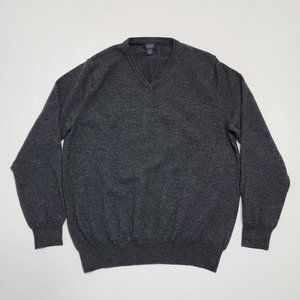 J.Crew Pullover Sweater - Vneck - Wool - Gray - Me